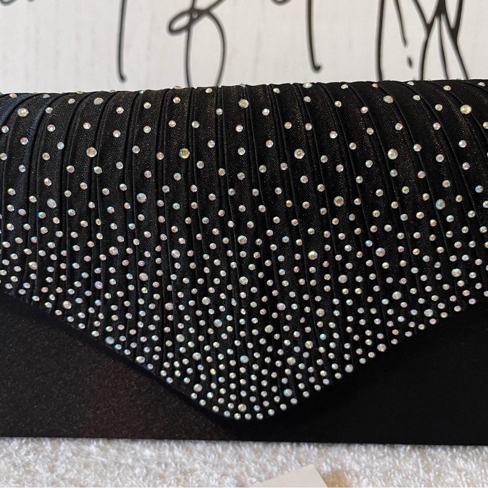 Black Rhinestone Evening Bag NWT
